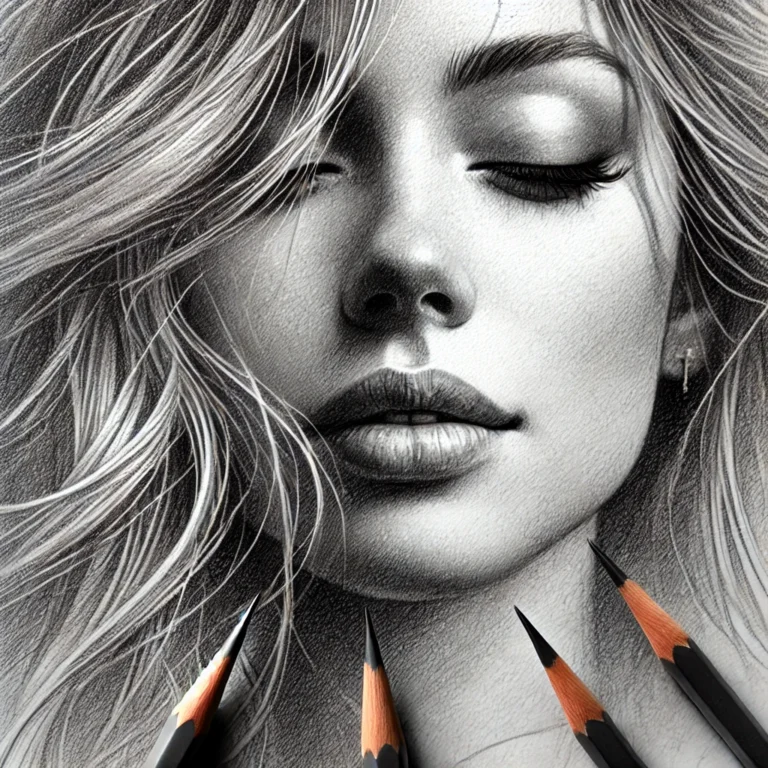 A delicate graphite pencil portrait