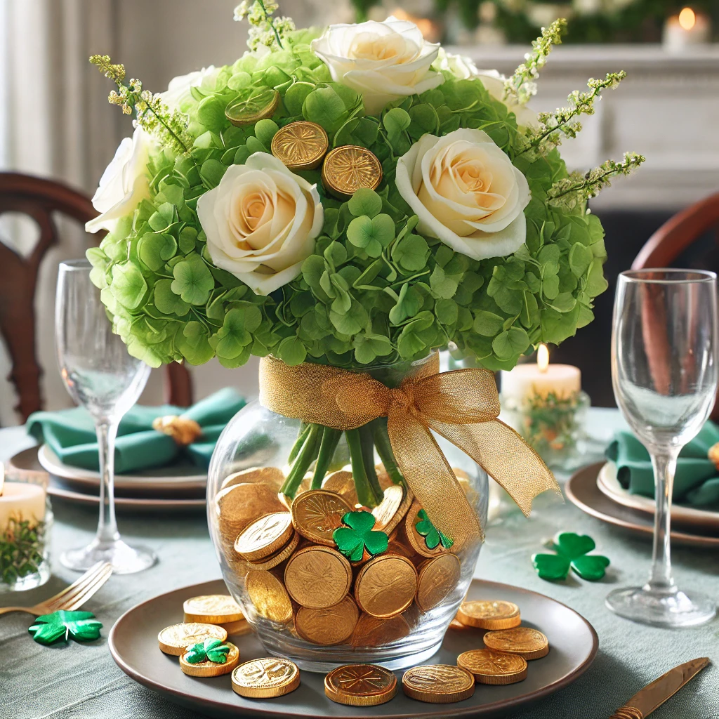 st patricks day glass vase ideas