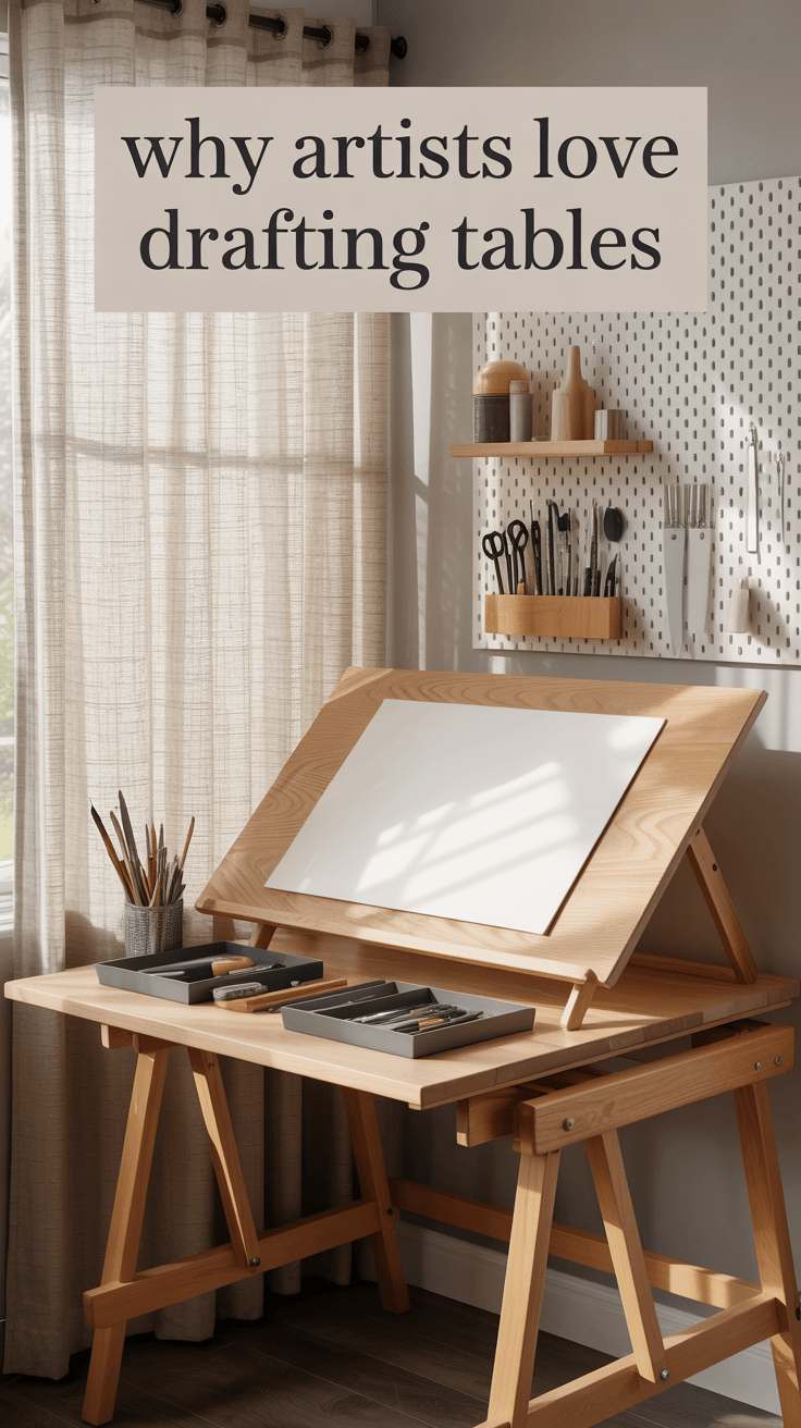 Art studio desk setup